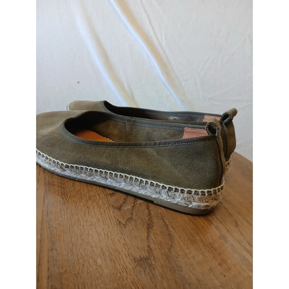 Anthropologie espadrilles Suede Olive‎ Green Size 41